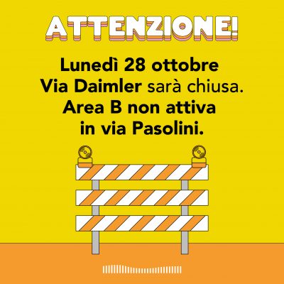 ATTENZIONE: modifica viabilità per lunedì 28 ottobre 2024